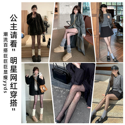 Polo Dot Silk Stockings Women's Ultra-thin Summer Anti-hook Silk Durable Jk Black Silk Pure Naked Slim Tall Pantyhose