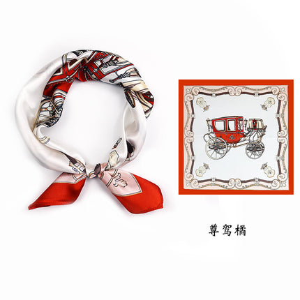 53*53cm Spring and Summer Sun Protection Neck Scarf Women's Easiest for Match Hangzhou Silk Small Square Scarf