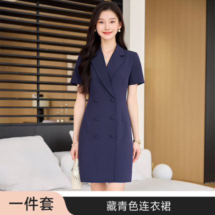 Senior Sense dress Professional Formal Occasion Suit Skirt Work Clothes Temperament Women's Summer Front Desk Reception Tooling
