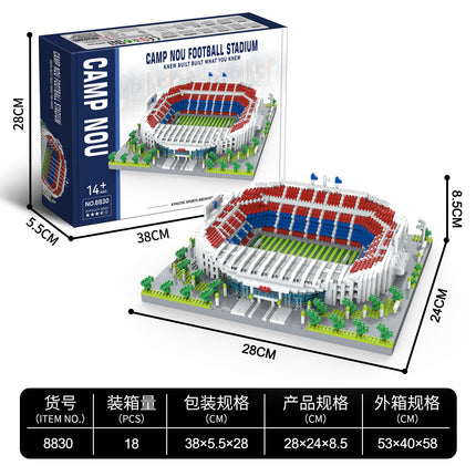 Cross-border building blocks Real Madrid football field basketball and other micro-particle building blocks puzzle toys exported to Amazon cross-border explosions