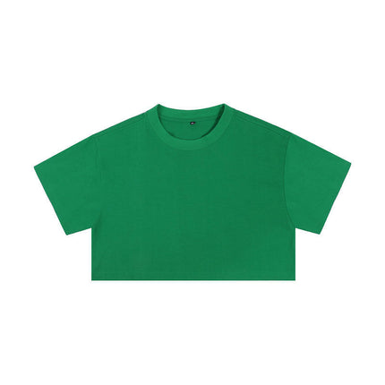 European Size Ins Pure Cotton Sexy Crop Top Loose Women's Short Sleeve T-Shirt with Logo Printed Same Day Shipping Crop Top