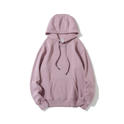 400g Heavyweight Fleece-Lined Autumn and Winter Hooded Sweatshirt, Multi-Color, Solid Color, Simple and Thick, Suitable for Layering, Unisex Sports Hoodie