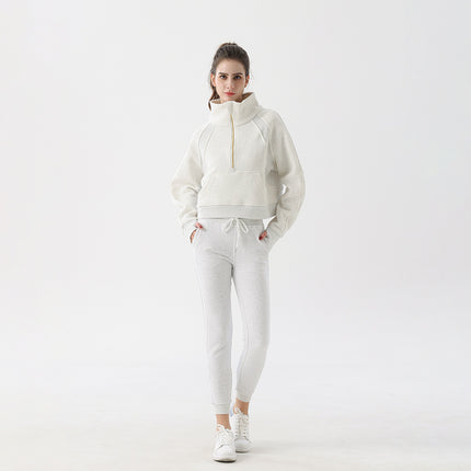 Yoga Pants Winter Women's Warm Camping fleece-lined Sweater Pants Drawstring Sports Cotton Outdoor Fitness Pants