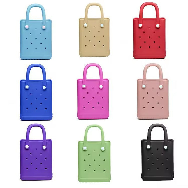 New Satchel Hot-Selling Silicone Hole Bag Cute Ins Style Mobile Phone Hole Bag DIY Decorative Piece Silicone Bag