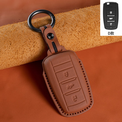 Suitable for Changan head layer cowhide key cover Escape cs75cs35cs55PLUS Auchan X5X7 UNI genuine leather