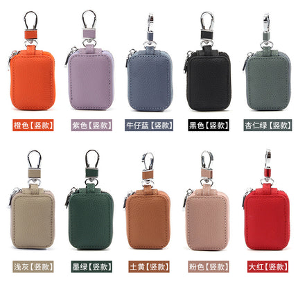 New Genuine Leather Key Case Small Mini Top Layer Cowhide Waist Hanging Key Bag Household Unisex Key Case