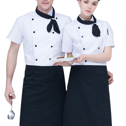 Sun Honglei Same Style Summer Chef Clothes Short-sleeved Breathable Hotel Catering Kitchen Work Clothes Men's and Women's Long-sleeved suit Clothes
