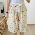 Women's shorts/beige bear / free size (40.00 kg-65.00 kg