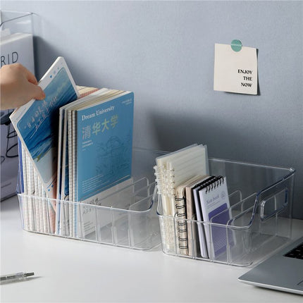 Acrylic Partition Rack Desktop Storage Box Book File Cd Storage Transparent Storage Rack Sundry Storage Rack