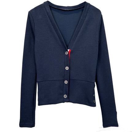New Products from Dongdaemun, South Korea, Daily Recommendations, Sexy Low-Cut V-Neck, Figure-Flattering Long-Sleeved Cardigan T-Shirt, Slim Fit