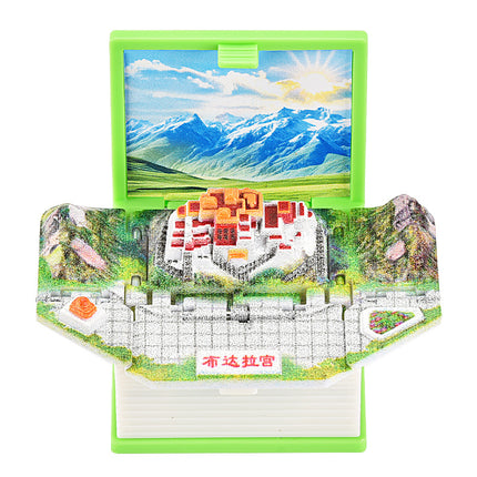 3D pop-up book Taishan folding bomb book Shandong Wuyue exclusive tourism souvenir creative key chain pendant