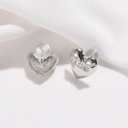 Love Pearl Earrings Niche Design Sense Cold Wind Ear Stud Elegant Light Luxury Earrings Mosquito Incense Plate Ear Clip