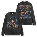 Washed black long sleeves / S