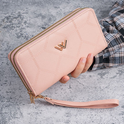 Cross-Border Labelable Clutch Bag Women's Long Fashion Simple Wallet Mobile Phone Bag Multi-Functional Large Capacity Card Holder Change