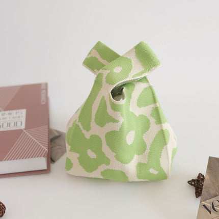 Knitted Tote Bag Floral / Sac Tote Tricot Floral