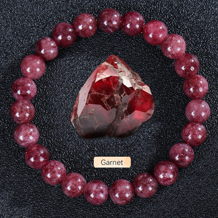 SHINE/TEMU Cross-border Natural Stone Agate Crystal Beaded Bracelet Apatite Lapis Lapis Bracelet for Men and Women