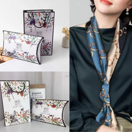 [Gift Box] Thin Scarf Autumn Fashion Joker Small Long Scarf Gift Box for Mother Elder Teacher
