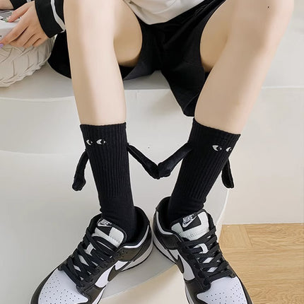 [in stock and fast delivery] Amazon temu AliExpress Cross-border Special for Embroidery Eye Holding Socks Magnetic Lovers Socks
