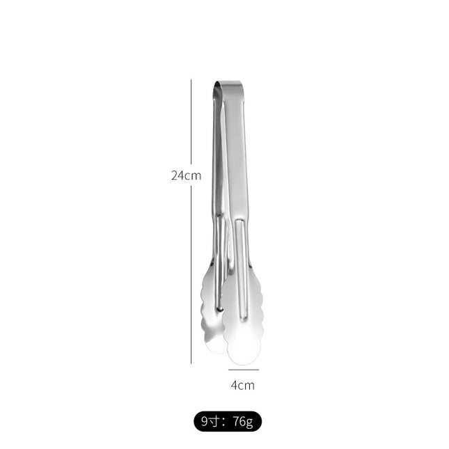 Stainless Steel Food Clip Kitchen Anti-scalding Bread Clip Outdoor Barbecue Clip Buffet Steak Food Clip