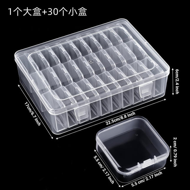 Labeling and Delivery of Beads, Nano-Bead Accessories Storage Box, Diamond Beads, Transparent Finishing Jewelry, Manicure Jewelry Box