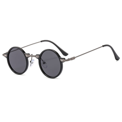 Cross-border retro steampunk trend small frame round frame prince glasses sunglasses personality hip-hop sunglasses factory direct sales
