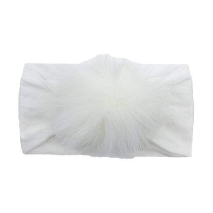 2023 new children's seamless hair band Europe and the United States new baby nylon fur ball headscarf baby hair band