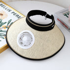 Big straw hat solar - beige
