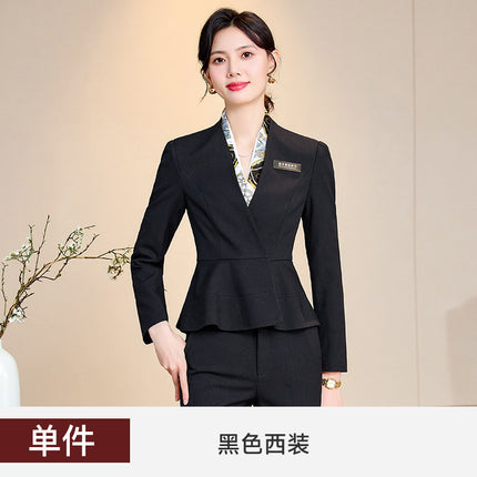 Business attire suit female temperament sales department tooling hotel front desk work clothes beautician jewelry store work clothes autumn