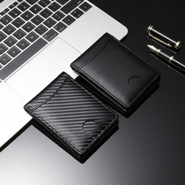 European and American New airtag Positioning Tracker Leather Wallet Push Card Holder US Dollar Wallet Multi-function Card Holder