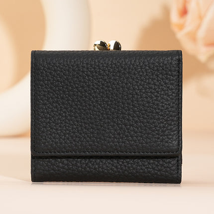 Cross-border Japanese Genuine Leather Girl's Wallet Coin Bag rfid Anti-theft Brush Japanese Hot Sale Multi-function Women's Coin Purse