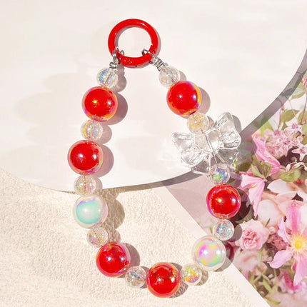 Colorful Shell Candy Color Wings Love Beaded Mobile Phone Chain Handbag Jewelry Hanging Key Chain