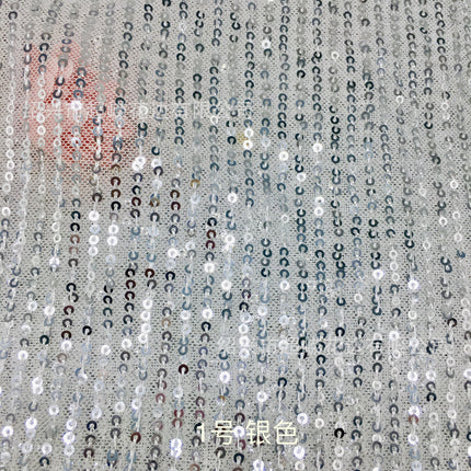 26 Colors in Stock 3mm Straight Strip Spandex Elastic Mesh Fabric Sequin Embroidery Fabric Dress Clothing Spring and Summer Sequin Fabric