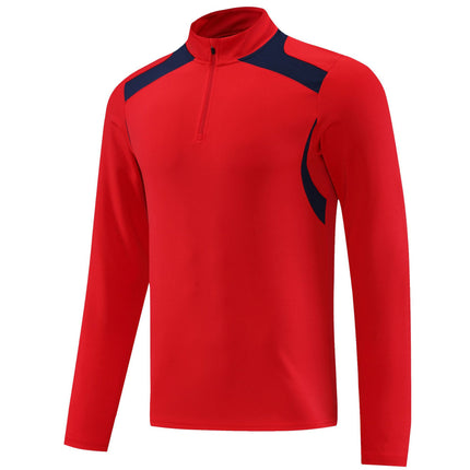 Foreign trade wholesale semi-pull football uniforms training clothes outdoor sports running long sleeve sportswear autumn and winter group clothes appearance clothes