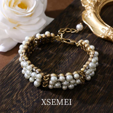Vintage Pearl Niche Collarbone Necklace Bridal Accessories Temperament Necklace Collarbone Chain Wholesale