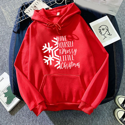 HAVE YOURSELE snowflake printed hooded hooded vests autumn and winter European and American men's and women's jackets foreign trade cross-border
