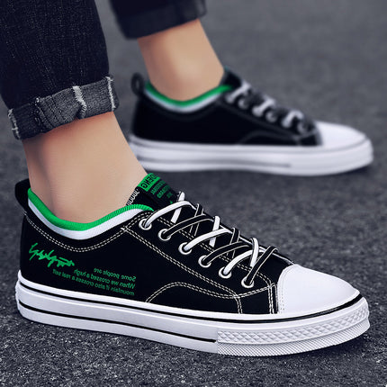 Men's Shoes Summer Breathable Casual Canvas Shoes Sports Cloth Shoes Teenagers Thin Sneakers Trendy Shoes