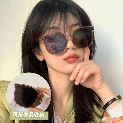 Women's sunglasses sunshade high-end sense Joker cute sweet beauty trendy sunglasses net red makeup artifact glasses wholesale