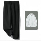 Black white shirt + trousers / S