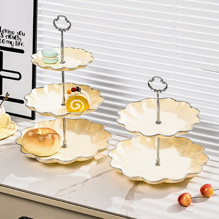 Fruit plate living room home coffee table multi-layer afternoon tea dessert cake plate dessert front desk display shelf light luxury
