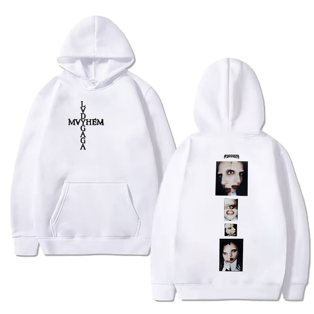Hot Singer Lady Gaga Double Sided Printing Hoodies Men Women Hot