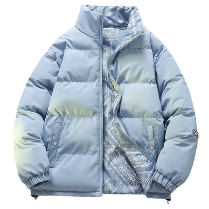 Men's Double-sided Cotton-padded Clothes 2024 Autumn and Winter Men's Cotton-padded Coat Casual Jacket Men's Thickened Warm Couple's Bread Clothes