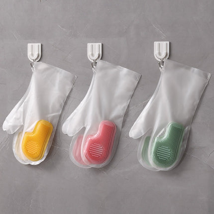 New multifunctional magic brush housework dishwashing gloves kitchen cleaning brush bowl waterproof durable waterproof non-slip wholesale
