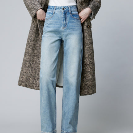 High-Quality 2026 Women's Jeans for Spring, Light Luxury Texture, Premium Denim Fabric, Fashionable Slimming High-Waisted Straight-Leg Pants in Three Colors