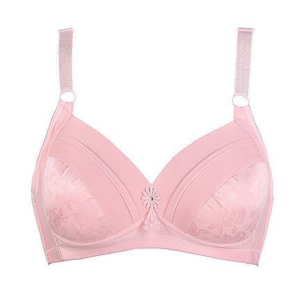 Factory direct supply plus size underwear thin no steel ring underwear comfortable gathered breathable bra middle-aged and elderly mother bra