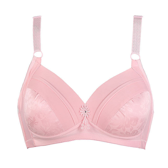 Factory direct supply plus size underwear thin no steel ring underwear comfortable gathered breathable bra middle-aged and elderly mother bra
