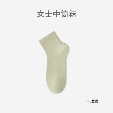 Socks Women's Pure Cotton Mid-Tube Socks Spring and Summer Breathable Boneless Socks Wholesale Confinement Socks with Birkenstock Shoes Solid Color Women's Socks