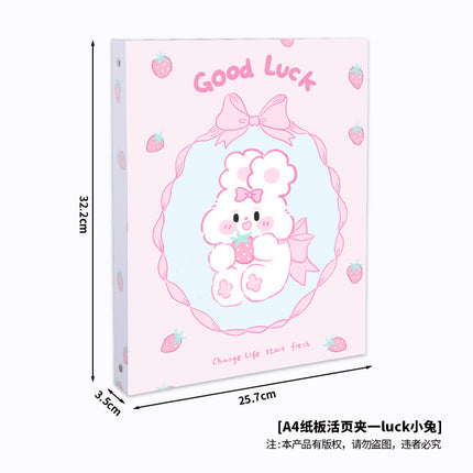 New a4 Loose-leaf Folder Office Information Test Paper Storage Folder 4-hole O-hole Holder Star Card Book Shell