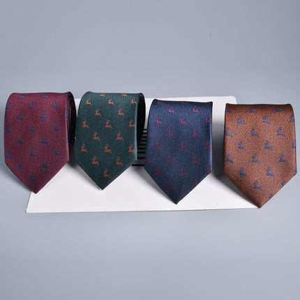 Tie Men's Dress Business Stripe 8cm New Jacquard Hidden Blue Executive Hand Tie Wedding Festive Spot
