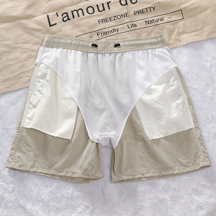 Summer Men's Beach Casual Shorts 2026 New Model Cross-Border Amazon Solid Color Simple Men's Shorts Dropshipping
