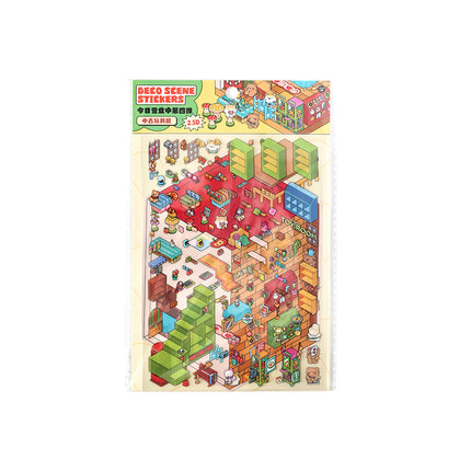 infeelme three-dimensional landscaping stickers open today in the fourth bomb series students DIY decorative sticker bag